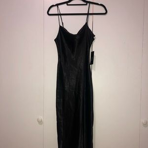 Lulus midi satin slip dress NWT